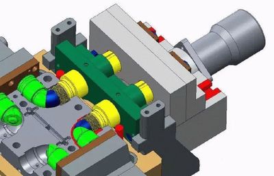 滑塊螺紋旋轉抽芯 化工產品模具的創新設計